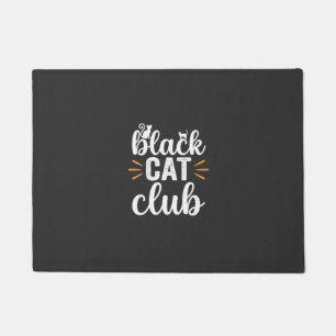 Black Cat Club Halloween Design Doormat