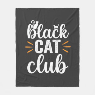 Black Cat Club Halloween Design Fleece Blanket