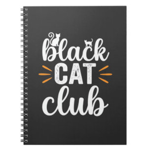 Black Cat Club Halloween Design Notebook