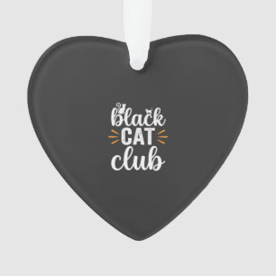 Black Cat Club Halloween Design Ornament