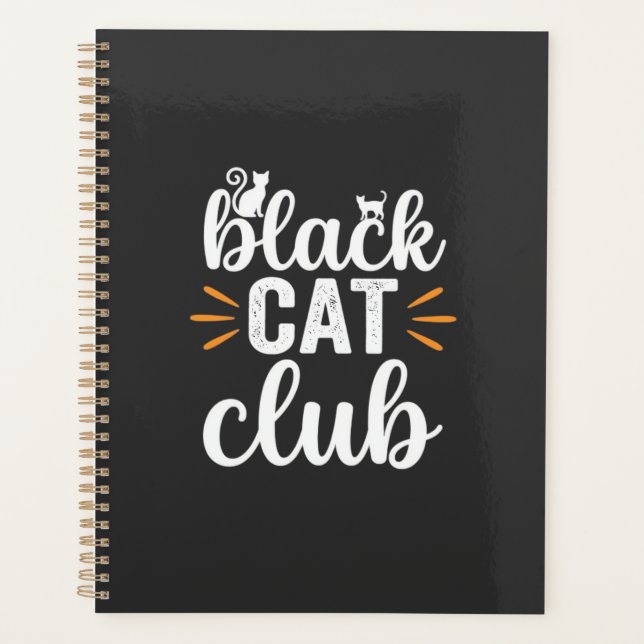 Black Cat Club Halloween Design Planner (Front)