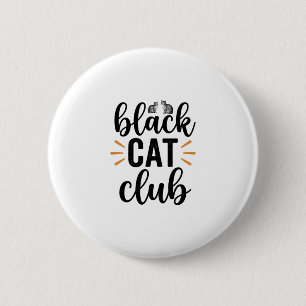 Black Cat Club Vintage Cat Lover Vector Design_1 6 Cm Round Badge