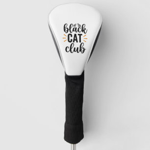 Black Cat Club Vintage Cat Lover Vector Design_1 Golf Head Cover