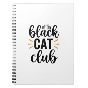 Black Cat Club Vintage Cat Lover Vector Design_1 Notebook
