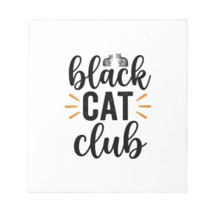 Black Cat Club Vintage Cat Lover Vector Design_1 Notepad