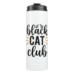 Black Cat Club Vintage Cat Lover Vector Design_1 Thermal Tumbler