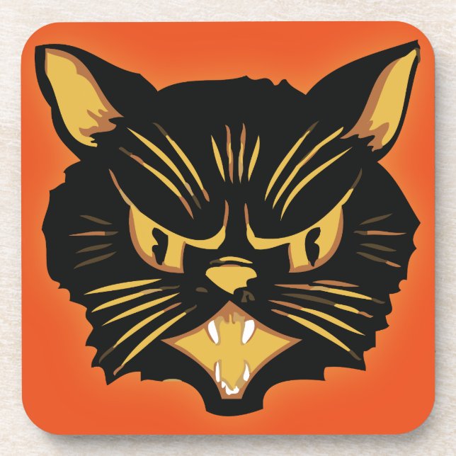Black Cat Coaster (Front)