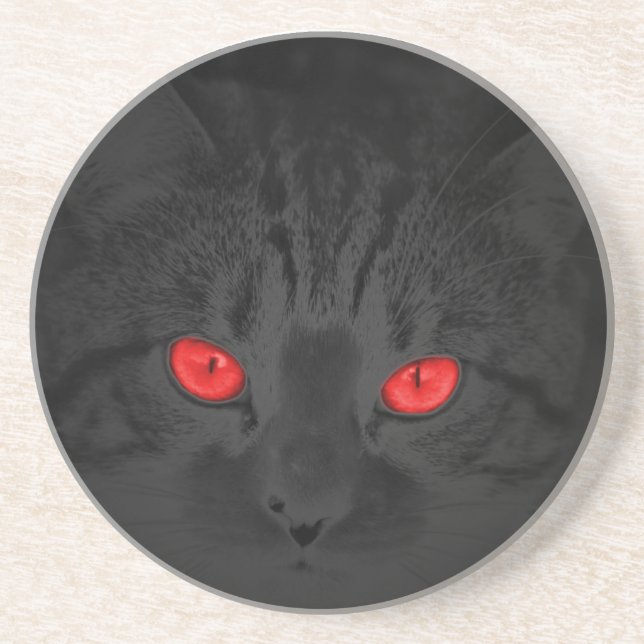 Black cat coaster (Front)