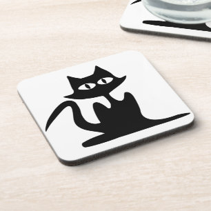 BLACK CAT COASTER