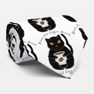 Black Cat Coffee Break Thunder_Cove Tie