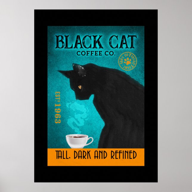 Black Cat Coffee Company Canvas Poster (Front)