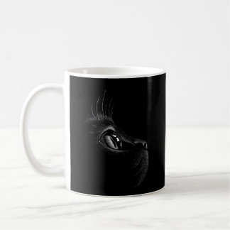 Black cat coffee mug