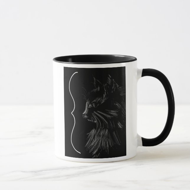 Black Cat Coffee Mug (Right)