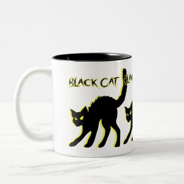 Black Cat Coffee Mug (Left)