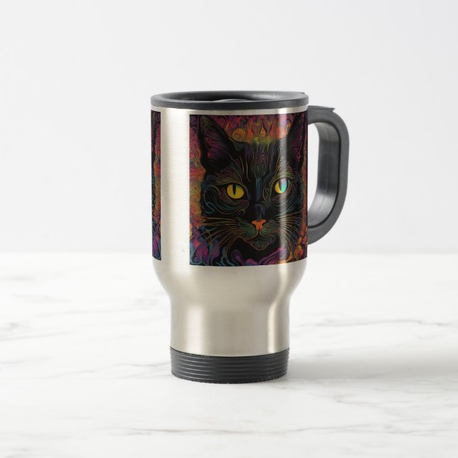 black cat - coffee mug (Front Right)