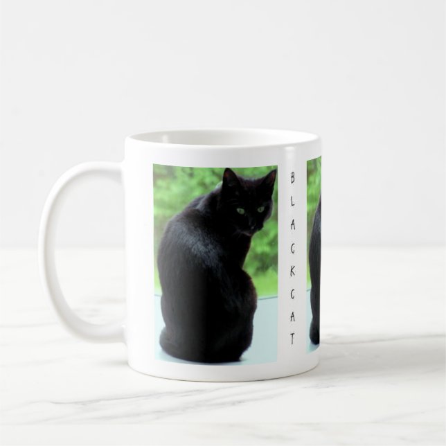 Black Cat  Coffee Mug (Left)