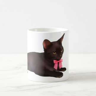  Black Cat Coffee Mug, Two-Tone Ceramic, Cat Lover Coffee Mug