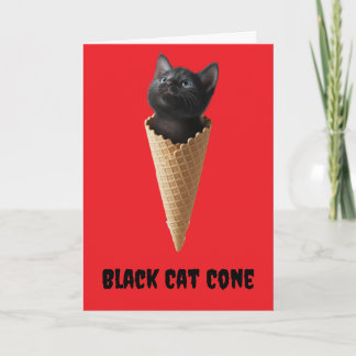 Black Cat Cone Card