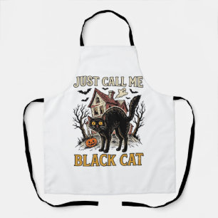 Black Cat Costume Haunted House Funny Halloween Sh Apron
