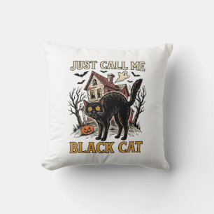 Black Cat Costume Haunted House Funny Halloween Sh Cushion