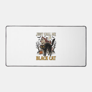 Black Cat Costume Haunted House Funny Halloween Sh Desk Mat