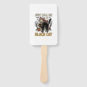 Black Cat Costume Haunted House Funny Halloween Sh Hand Fan