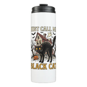 Black Cat Costume Haunted House Funny Halloween Sh Thermal Tumbler