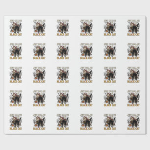 Black Cat Costume Haunted House Funny Halloween Sh Wrapping Paper