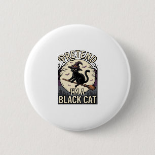 Black Cat Costume Vintage Halloween Witch Cat Shir 6 Cm Round Badge