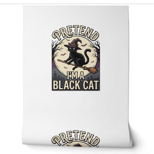 Black Cat Costume Vintage Halloween Witch Cat Shir Wallpaper