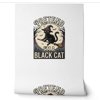 Black Cat Costume Vintage Halloween Witch Cat Shir Wallpaper