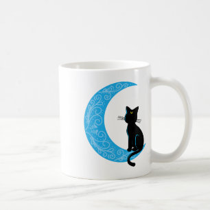 Black Cat Crescent Moon Sailor Mum Coffee Mug
