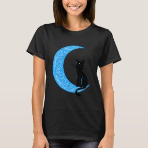 Black Cat Crescent Moon Sailor Mum T-Shirt