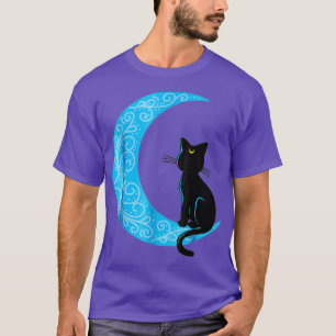 Black Cat Crescent Moon Sailor Mum T-Shirt
