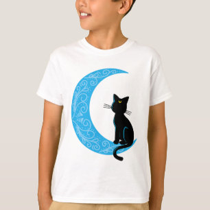 Black Cat Crescent Moon Sailor Mum T-Shirt