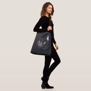 Black cat crossbody bag