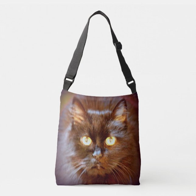 black cat crossbody bag (Front)