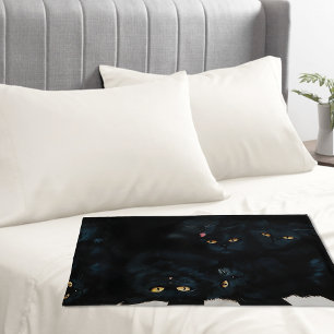 Black Cat Cuddle Pile Felines Cute Pillowcase
