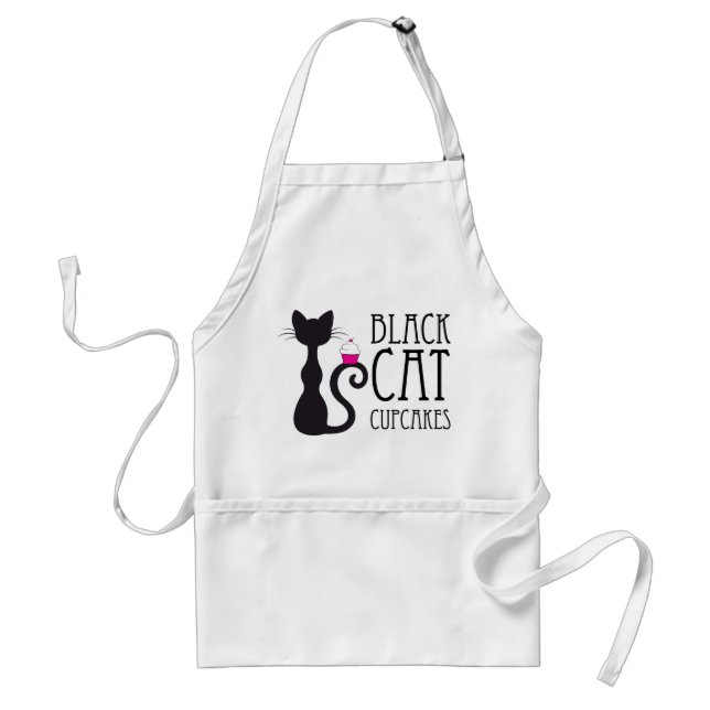 Black Cat Cupcakes Apron (Front)