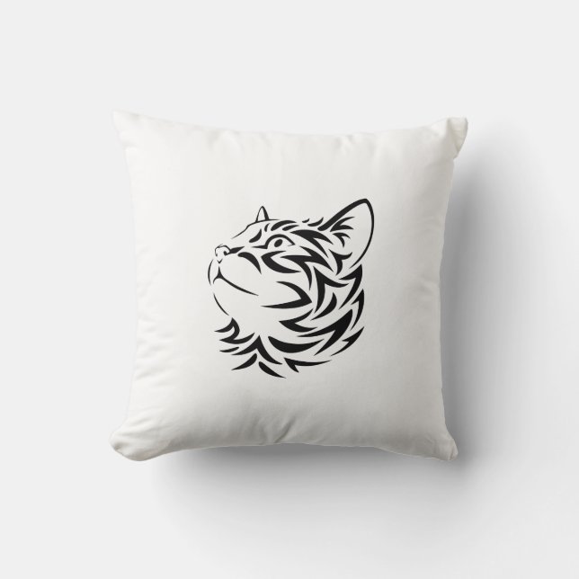 black cat cushion (Front)