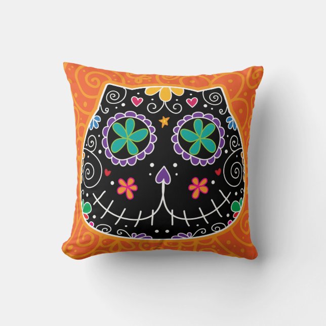 Black Cat Cushion (Front)