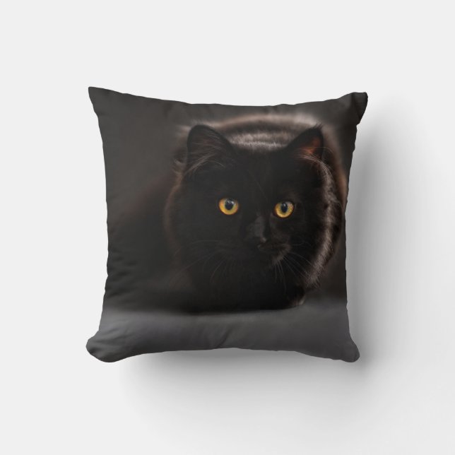 Black Cat Cushion (Front)