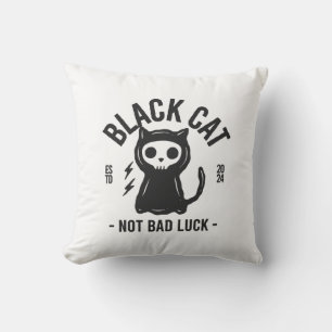 Black cat cushion