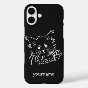 Black Cat custom monogram phone cases