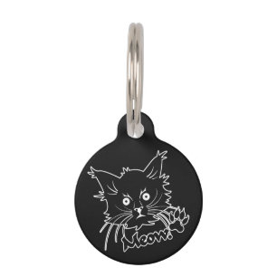 Black Cat custom pet tag