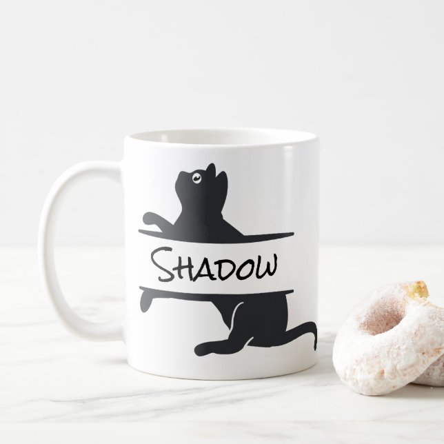 Black Cat Customised Coffee Mug (With Donut)