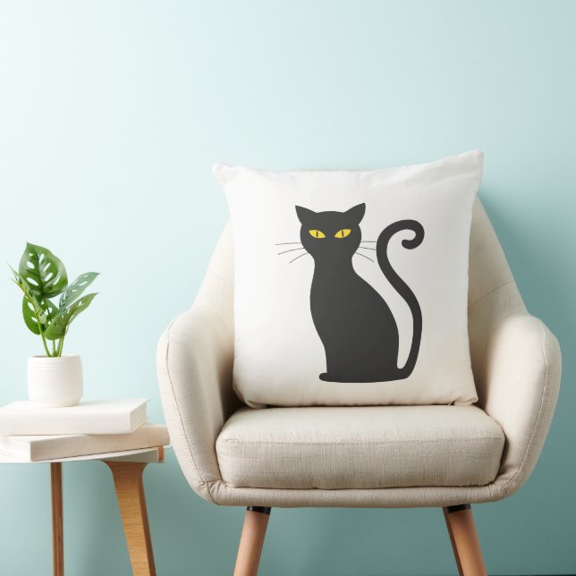 Black Cat Cute Cushion (Chair)