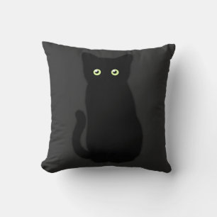 Black cat, cute kitten, spooktacular fun  cushion