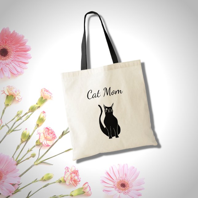 Black Cat Cute Winking Kitty Cartoon  Tote Bag (Creator Uploaded)