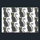 Black Cat Cute Wrapping Paper Sheet<br><div class="desc">Black Cat Cute Wrapping Paper Sheets</div>